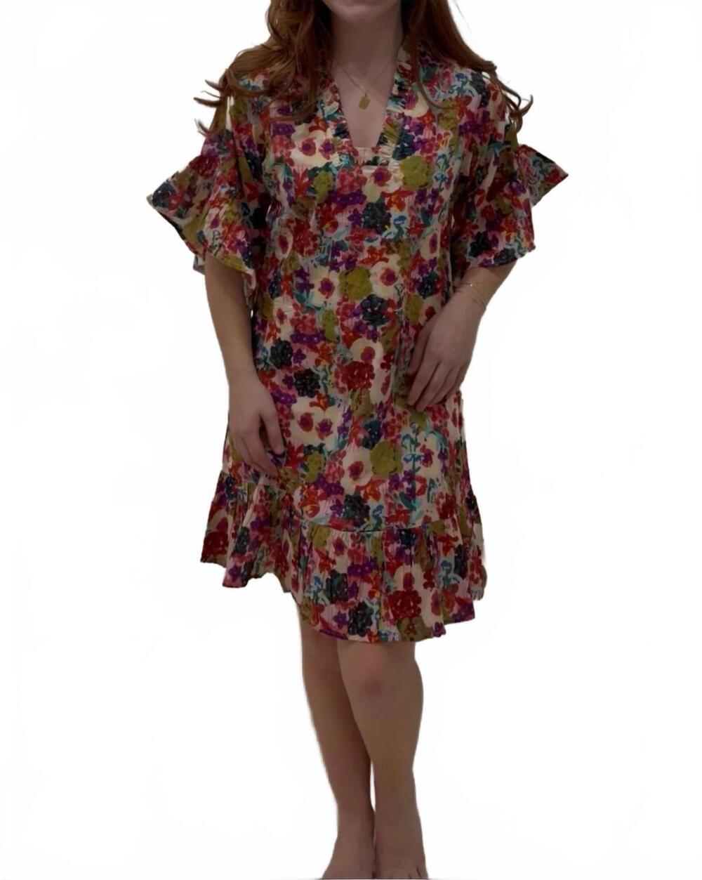 NEW FITZROY & WILLA fresh meadow dress in mult
